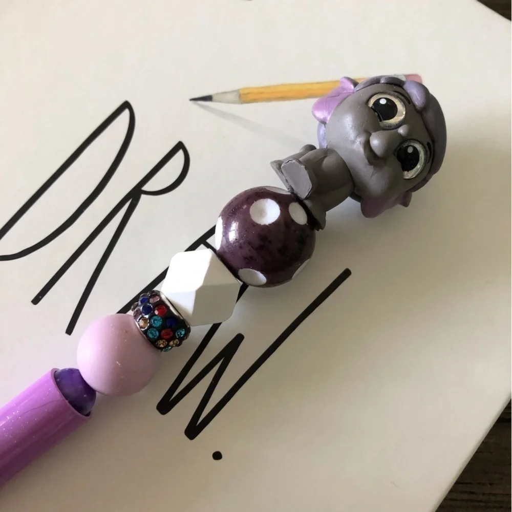 Disney Doorables: The Jungle Book: Hathi handmade beaded pen
